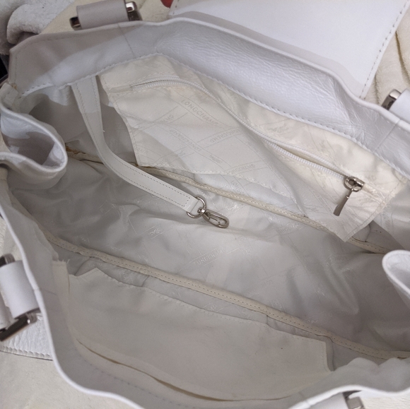 White leather Longchamp bag - Picture 5 of 7